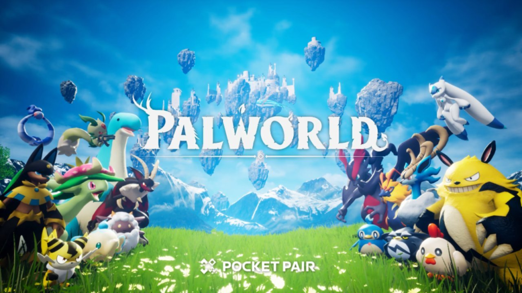 palworld game, pokemon with guns