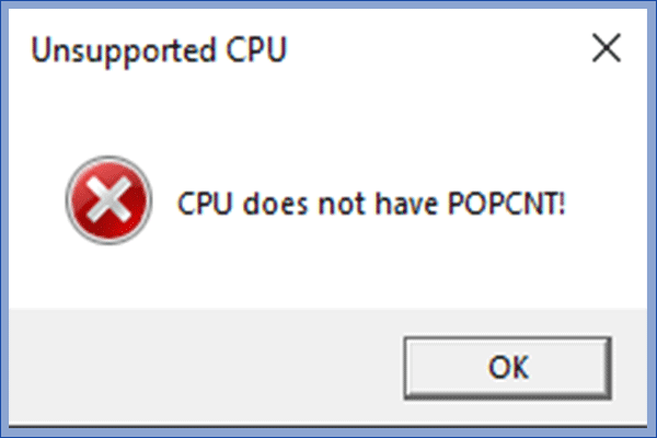windows 11 popcnt is required for a functional boot
