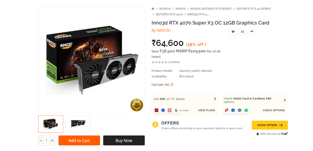 RX 7900 GRE price in india vs 4070 Super Price in india